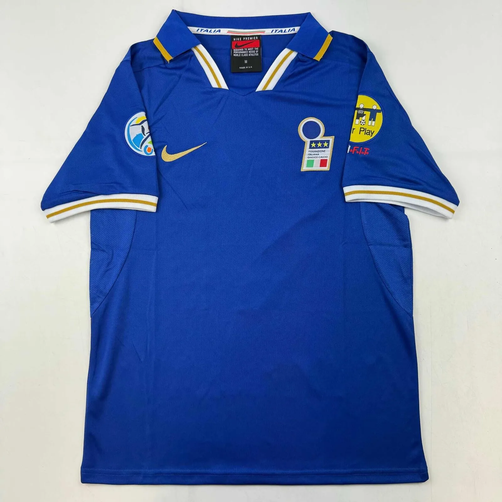 Autographed/Signed Gianfranco Zola Italy Blue Soccer Futbol Jersey BAS COA
